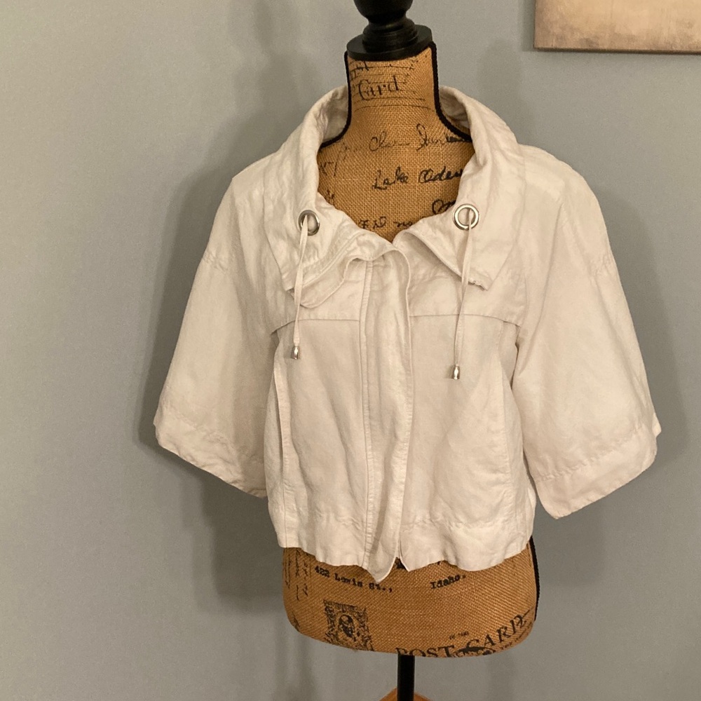 Sandro Sportswear Jacket Linen Blend Women Size M